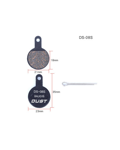Колодки гальмiвнi полуметал DUST DS-08S 
Пiдходить пiд дисковi гальма Shimano TEKTRO IOX，Lyra, Novella