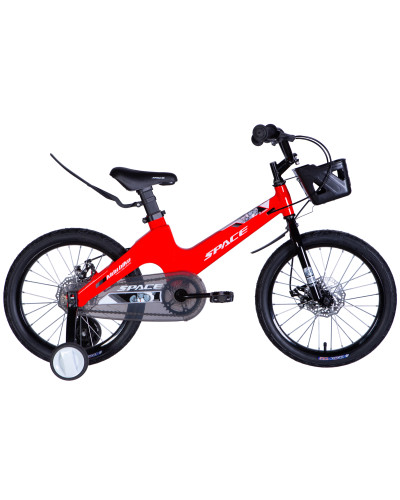 Велосипед MG 18" SPACE KID MOON DD рама-10" червоний 2024 крило пер., крило зад., корзина