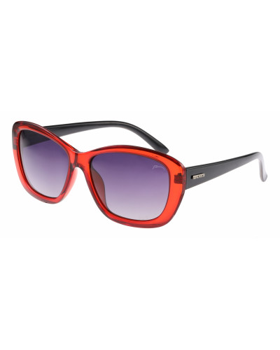 Окуляри Relax Redonda прозорі/червоні глянцеві, лінза smoke grady (Polarized TAC 1,1 mm), кат. 3