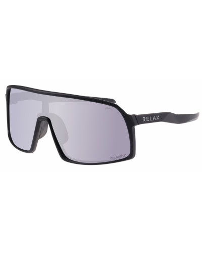 Окуляри Relax Prati чорні матові, лінза smoke (Polarized TAC), white sensor, кат. 3