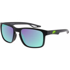 Окуляри Relax Baltra чорні прогумовані, лінза smoke (Polarized TAC 1,1 mm), green revo, кат. 3